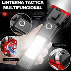 Linterna Táctica con Martillo de Seguridad Multifuncional 4 en 1